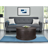 Pansy Wooden Round 80cm Coffee Table - Brown living room Kings Warehouse 