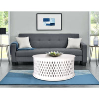 Pansy Wooden Round 80cm Coffee Table - White living room Kings Warehouse 