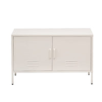 ParisBuffet Sideboard Locker Metal Storage Cabinet - BASE White