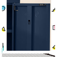 ParisBuffet Sideboard Locker Metal Storage Cabinet - SWEETHEART Blue living room Kings Warehouse 