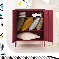 ParisBuffet Sideboard Locker Metal Storage Cabinet - SWEETHEART Pink living room Kings Warehouse 