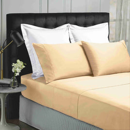Park Avenue 500TC Soft Natural Bamboo Cotton Sheet Set Breathable Bedding - Queen - Blush Kings Warehouse 