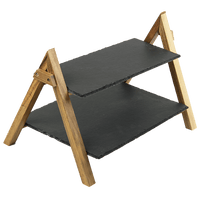 Party 2 Tier Cake Stand Slate Wedding Tiered Serving Stand Afternoon Tea Home & Garden Kings Warehouse 