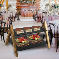 Party 2 Tier Cake Stand Slate Wedding Tiered Serving Stand Afternoon Tea Kings Warehouse 