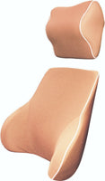 Peach Memory Foam Lumbar Back & Neck Pillow Support Back Cushion Office Car Seat Kings Warehouse 