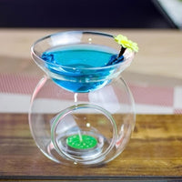 Perfume Scented Essential Oil Tealight Candle Burner Glass Lamp for Aromatherapy Spa Room Relax 14cm High Home & Garden Kings Warehouse 