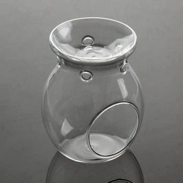 Perfume Scented Essential Oil Tealight Candle Burner Glass Lamp for Aromatherapy Spa Room Relax 14cm High Kings Warehouse 
