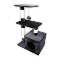Pet Basic 3 Level Cat Scratching Tower &amp; Playhouse Scratch 80 x 40 x 50cm cat supplies Kings Warehouse 