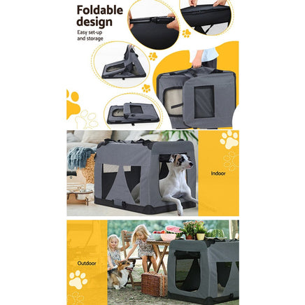 Pet Carrier Soft Crate Dog Cat Travel 121x80CM Portable Foldable Car 4XL Pet Care Kings Warehouse 