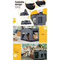 Pet Carrier Soft Crate Dog Cat Travel 60x42CM Portable Foldable Car M Pet Care Kings Warehouse 