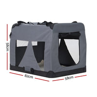 Pet Carrier Soft Crate Dog Cat Travel 82x58CM Portable Foldable Car XL Pet Care Kings Warehouse 