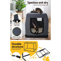 Pet Carrier Soft Crate Dog Cat Travel 82x58CM Portable Foldable Car XL Pet Care Kings Warehouse 