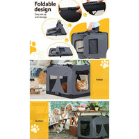 Pet Carrier Soft Crate Dog Cat Travel 82x58CM Portable Foldable Car XL Pet Care Kings Warehouse 