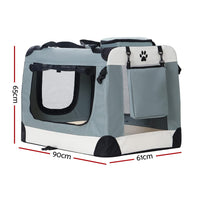 Pet Carrier Soft Crate Dog Cat Travel 90x61CM Portable Foldable Car 2XL Pet Care Kings Warehouse 