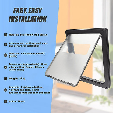 Pet Cat Dog Safe Security Flap Locking Door Pet Care Kings Warehouse 