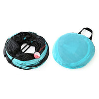 Pet Cat Kitten Puppy 4-Way Tunnel Play Toy Foldable Funny Exercise Tunnel Rabbit Kings Warehouse 