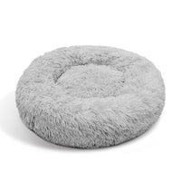 Pet Dog Bed Bedding Warm Plush Round Comfort Dog Nest Light Grey kennel XL 100cm Kings Warehouse 