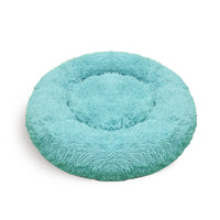 Pet Dog Bed Warm Plush Round Comfortable Nest Comfy Sleeping kennel Green M 70cm Kings Warehouse 