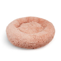 Pet Dog Bedding Warm Plush Round Comfortable Nest Comfy Sleep kennel Pink M 70cm Kings Warehouse 