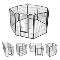 Pet Playpen 48" 8 Panel Dog Puppy Enclosure Cage Fence Kings Warehouse 