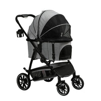 Pet Stroller Pram Large Dog Cat Carrier Travel Pushchair Foldable 4 Wheels Passionate for Pets Kings Warehouse 