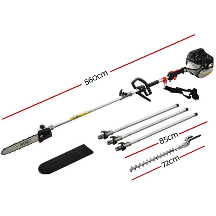 Petrol Pole Chainsaw Hedge Trimmer Pruner Chain Saw Brush Cutter Red garden supplies Kings Warehouse 