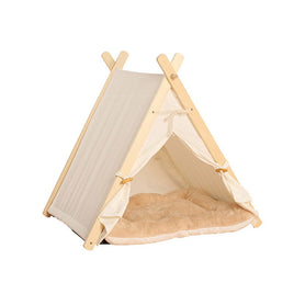 Pets Teepee Dogs Tent Removable and Washable Cats Tents Dog Cat Bed With Cushion Pet Care Kings Warehouse 