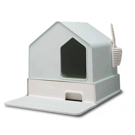 Petwiz Enclosed Cat Litter Box House – Green Pet Care Kings Warehouse 