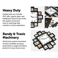 Photo Frame Clock Picture Collage 12Picture Display Photowall Home & Garden Kings Warehouse 