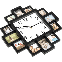Photo Frame Clock Picture Collage 12Picture Display Photowall Home & Garden Kings Warehouse 