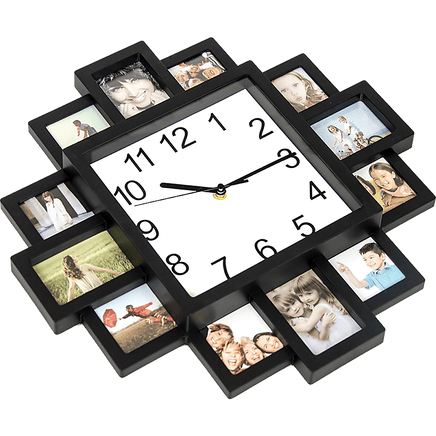 Photo Frame Clock Picture Collage 12Picture Display Photowall Home & Garden Kings Warehouse 