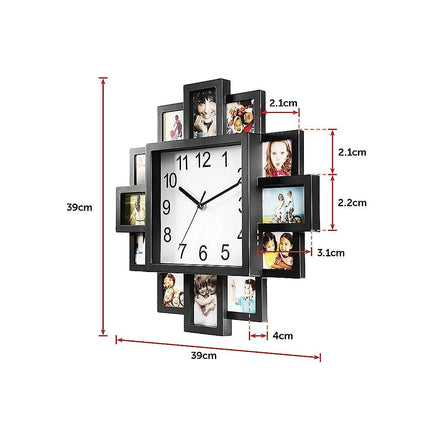 Photo Frame Clock Picture Collage 12Picture Display Photowall Home & Garden Kings Warehouse 