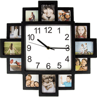 Photo Frame Clock Picture Collage 12Picture Display Photowall Home & Garden Kings Warehouse 