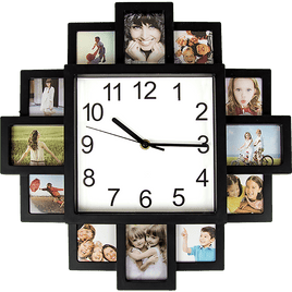 Photo Frame Clock Picture Collage 12Picture Display Photowall Home & Garden Kings Warehouse 