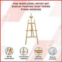 Pine Wood Easel Artist Art Display Painting Shop Tripod Stand Wedding Home & Garden Kings Warehouse 