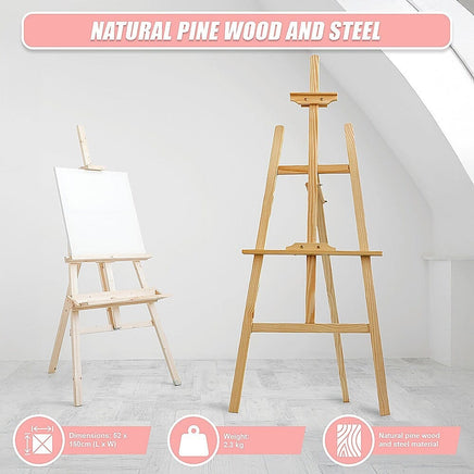 Pine Wood Easel Artist Art Display Painting Shop Tripod Stand Wedding Home & Garden Kings Warehouse 