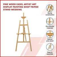 Pine Wood Easel Artist Art Display Painting Shop Tripod Stand Wedding KingsWarehouse 