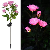 Pink Bulk Solar Garden Lights 75cm Long Rose Flowers Yard Lamp Xmas Halloween Deco AU Kings Warehouse 