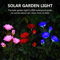 Pink Bulk Solar Garden Lights 75cm Long Rose Flowers Yard Lamp Xmas Halloween Deco AU Kings Warehouse 