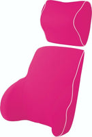 Pink Memory Foam Lumbar Back & Neck Pillow Support Back Cushion Office Car Seat Kings Warehouse 