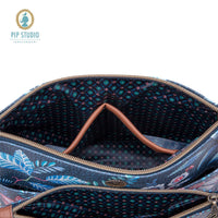 PIP Studio Combi Flower Festival Dark Blue Cosmetic Bag Health & Beauty Kings Warehouse 