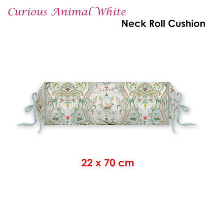 PIP Studio Curious Animal White Neck Roll Cushion Home & Garden Kings Warehouse 
