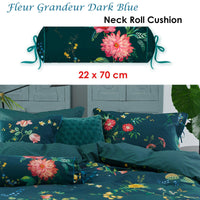 PIP Studio Fleur Grandeur Dark Blue Neck Roll Cushion Home & Garden Kings Warehouse 