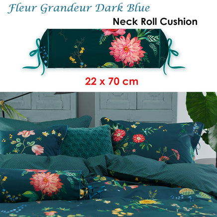 PIP Studio Fleur Grandeur Dark Blue Neck Roll Cushion Home & Garden Kings Warehouse 