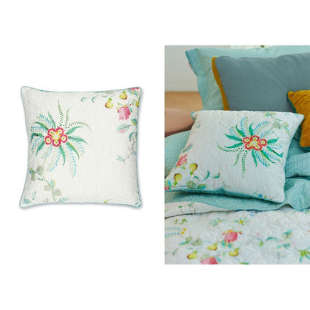 PIP Studio Fleur Grandeur White Quilted Square Cushion Home & Garden Kings Warehouse 