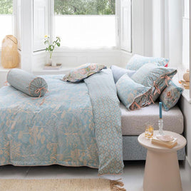 PIP Studio Origami Tree Light Blue Quilt Cover Set King Home & Garden Kings Warehouse 