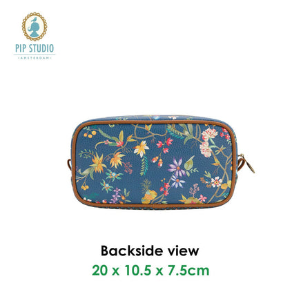 PIP Studio Petites Fleurs Dark Blue Small Square Cosmetic Bag Health & Beauty Kings Warehouse 
