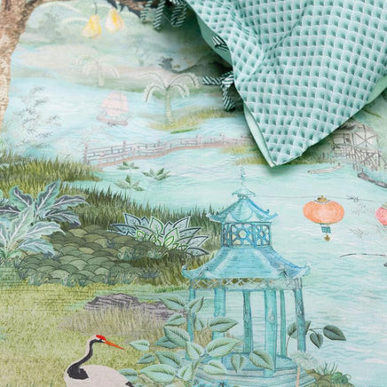PIP Studio Pip Paradise Green Quilt Cover Set Queen Home & Garden Kings Warehouse 