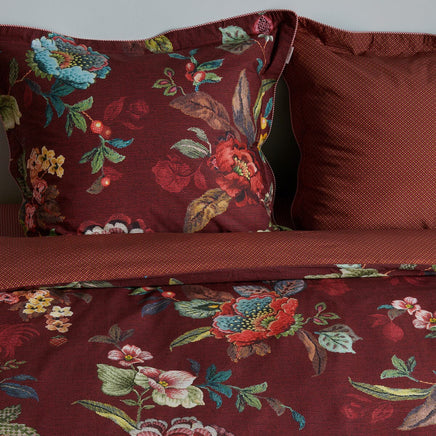 PIP Studio Poppy Stitch Red Cotton Quilt Cover Set King Home & Garden Kings Warehouse 
