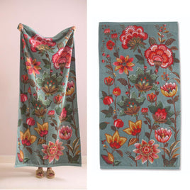 PIP Studio Sunny Side Up Light Blue Cotton Beach Towel 100cm x 180cm Home & Garden Kings Warehouse 